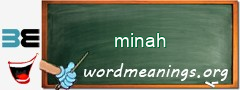 WordMeaning blackboard for minah